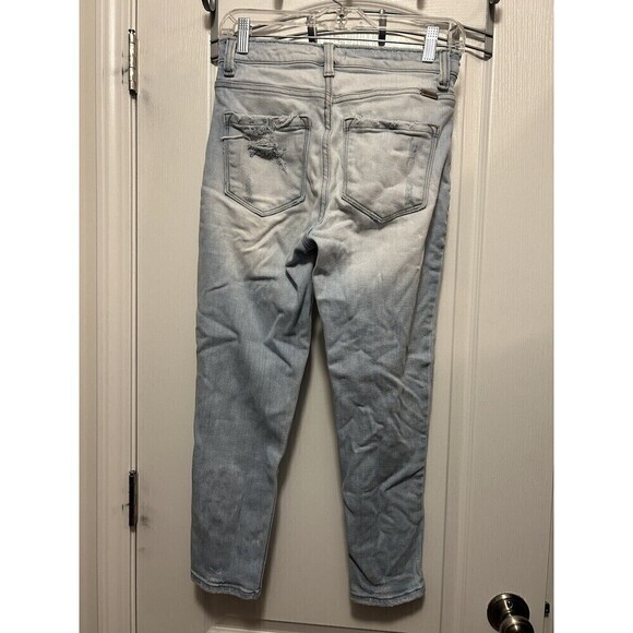 Kancan Signature Jeans Kurvy Mid-rise Ankle Skinny Size 27 Distressed Light Wash - Picture 4 of 16